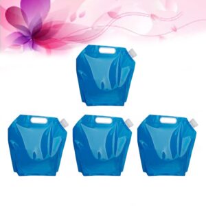 Tanque de almacenamiento de agua plegable de 4 piezas contenedor portátil portador plegable-