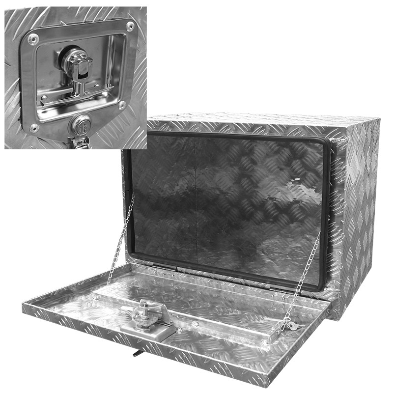 Stark USA 24" Aluminum Truck Under Body Truck Tool Box Tote Trailer Flat Bed - Image 3
