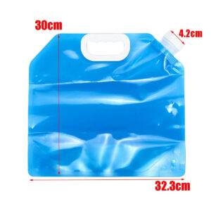 4X Bolsa Transportadora Contenedor de Almacenamiento de Agua de Emergencia Camping Libre de BPA Plegable 5L-