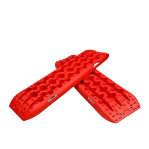 2x Juego de pares de tablas de tracción de recuperación rojas escalera de arena barro nieve plástico 4x4-