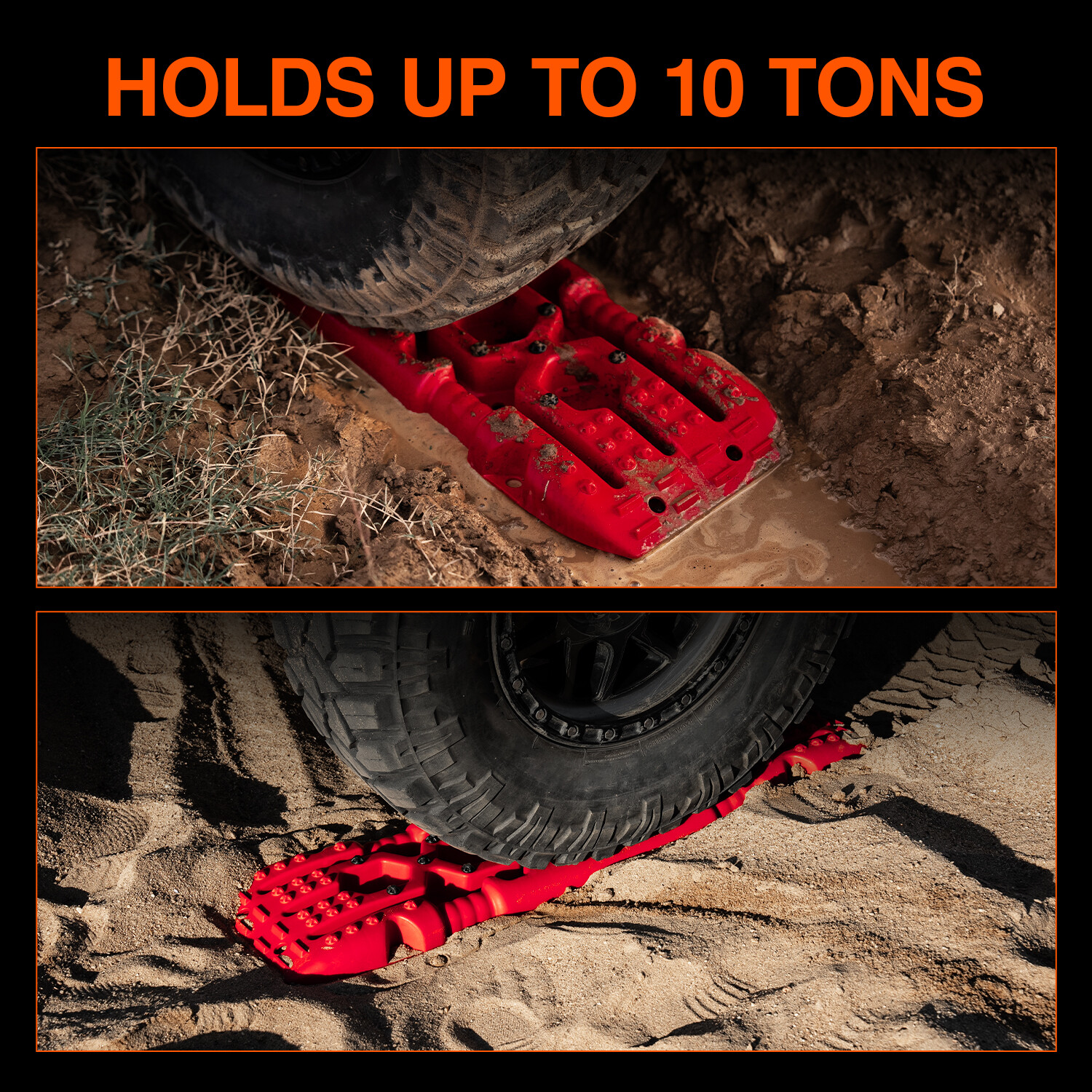 2 PIEZAS Pistas de Recuperación Arena Barro Nieve Tablas de Tracción Off Road Mat Neumático Escalera 4x4- - Image 3