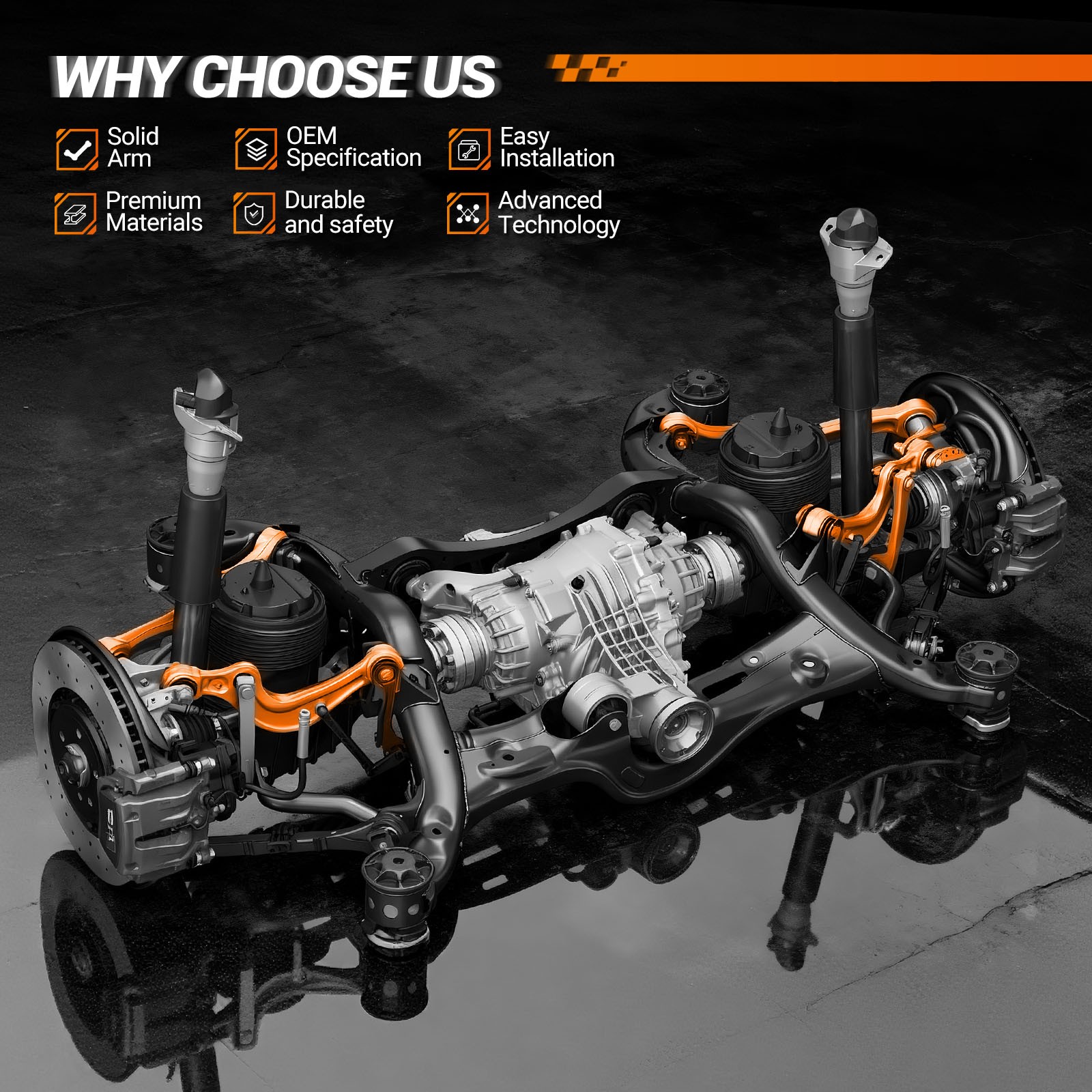 Brazos de control inferiores superiores delanteros 4x4 barras estabilizadoras para Dodge Ram 1500 2009-2018 5 orejetas- - Image 3