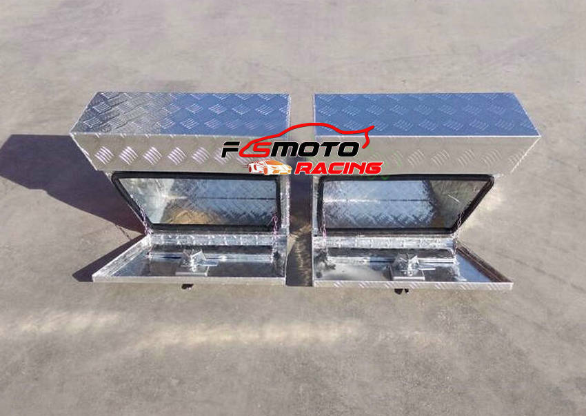 Pair Aluminium 30"x10"x16"Undertray TRAILER Underbody Ute Tool Box bed Truck+Key