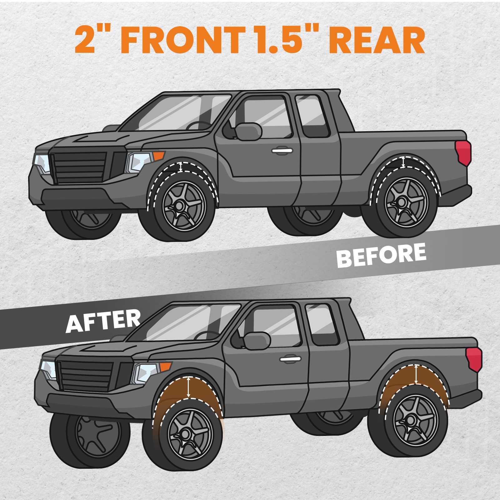 2" Anteriore Posteriore Lift Kit Sway Bars for Honda Ridgeline 4WD AWD 2005-2016 - Image 4