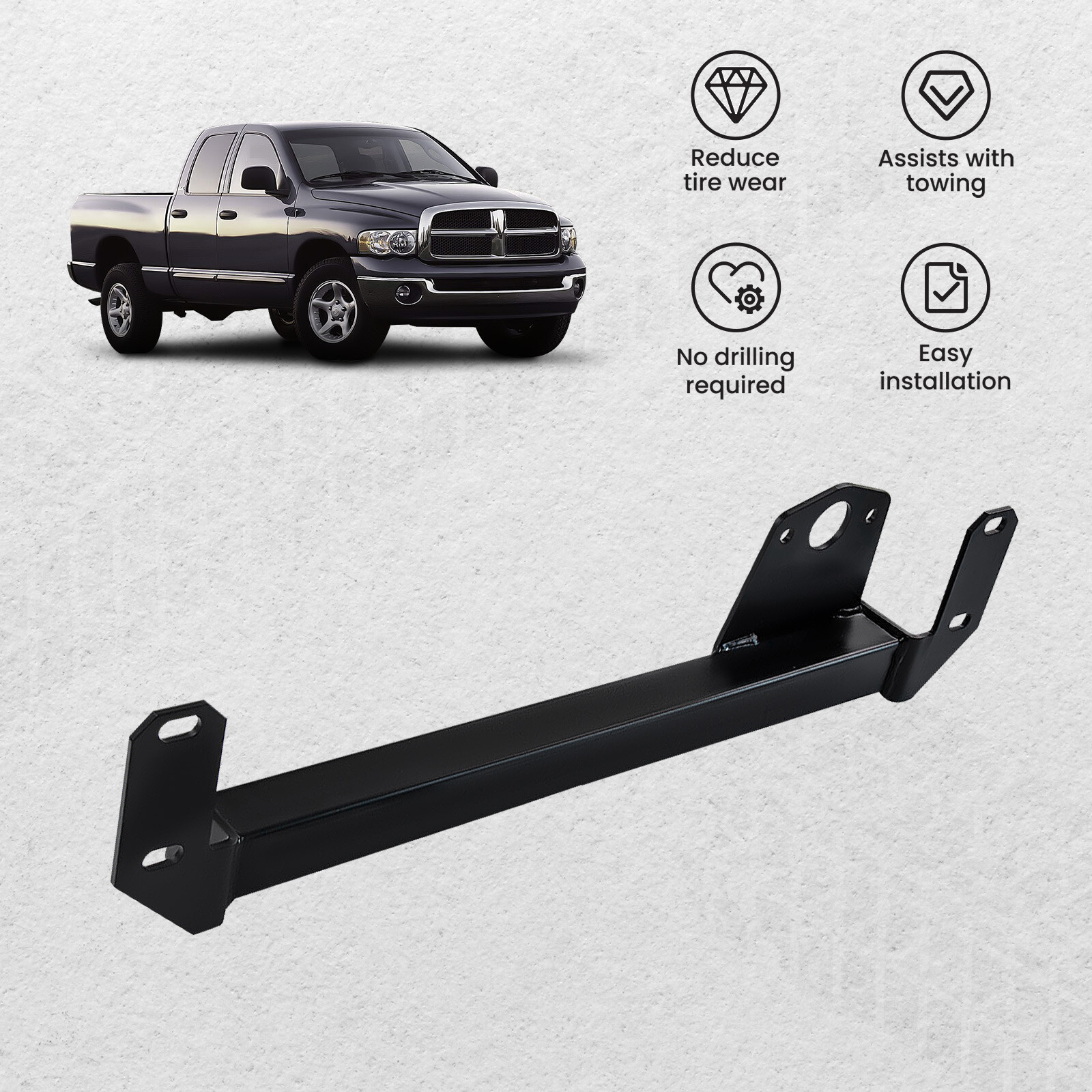 Steering Gear Box Stabilizer Bar Brace 4WD 4x4 Gearbox For Dodge Ram 94-02 1500 - Image 2