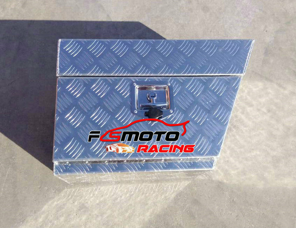 24"x10"x16" Pair Aluminium Undertray Under Tray Underbody Ute Tool Box+Lock+Key - Image 5