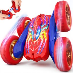Juguetes de coche con control remoto abatible 360° para 3-12 juguetes para niños, coches de radiocontrol 4x4 doble cara... -