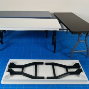 Mesa Plegable Escala 1/10 Patas Plegables Tamaño 3D Impreso Miniatura Accesorio-