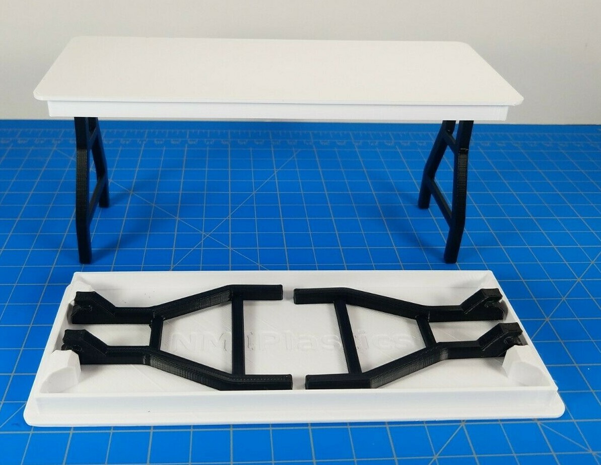 Mesa Plegable Escala 1/10 Patas Plegables Tamaño 3D Impreso Miniatura Accesorio- - Image 4