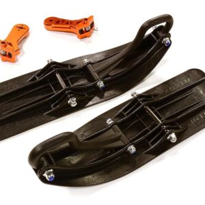 Kit de conversión de accesorio de trineo delantero naranja para Losi 1/5 DBXL-E 2.0 4x4 (para tracción trasera)-