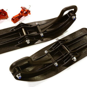 Juego de accesorios de esquí de trineo delantero para Losi 1/10 Lasernut U4 4x4 RTR (para tracción trasera) - rojo-