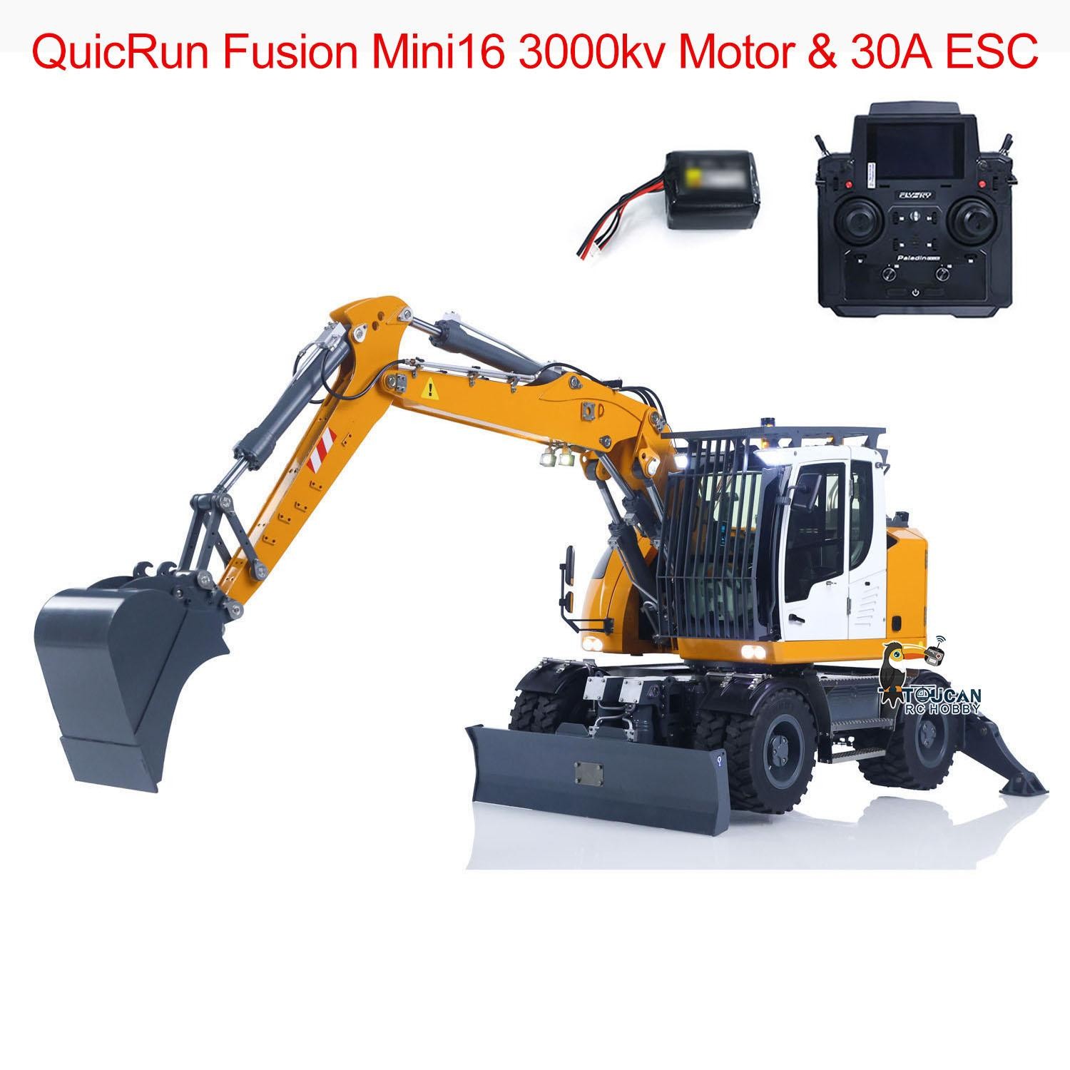Impactante Precio 4x4 LR914 1/14 Hidráulica Ruedas RC Excavadora Excavadora Motor Sonido- - Image 5