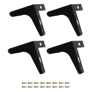 4 Pcs Three Prong Metal Furniture Legs Replacement Feet for Couch Dresser