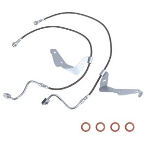 Líneas de freno delanteras de acero inoxidable para Ford F-250 F-350 4x4 2008-2016 aptas para 4-6"-