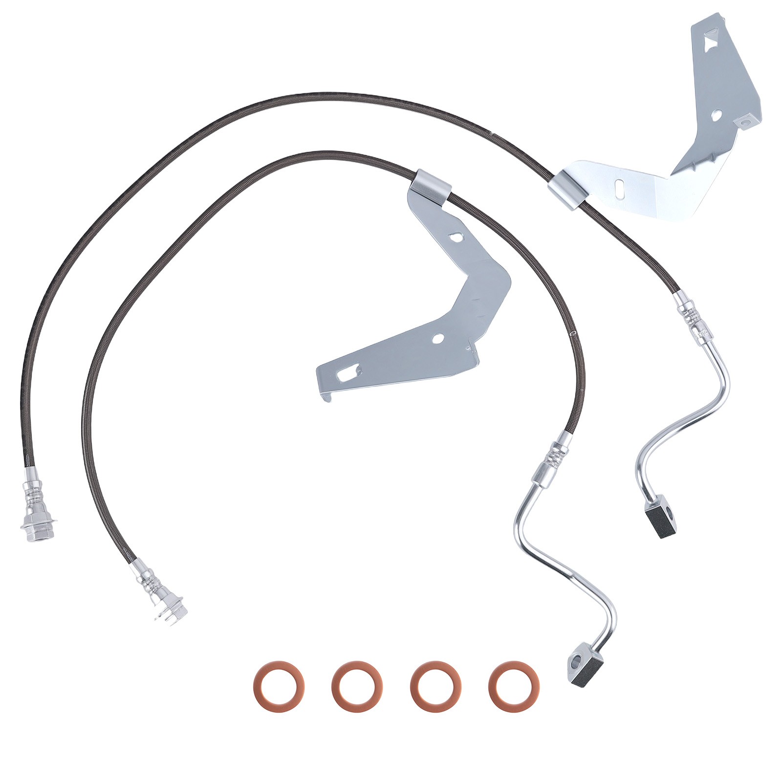 Líneas de freno delanteras de acero inoxidable para Ford F-250 F-350 4x4 2008-2016 aptas para 4-6"- - Image 3