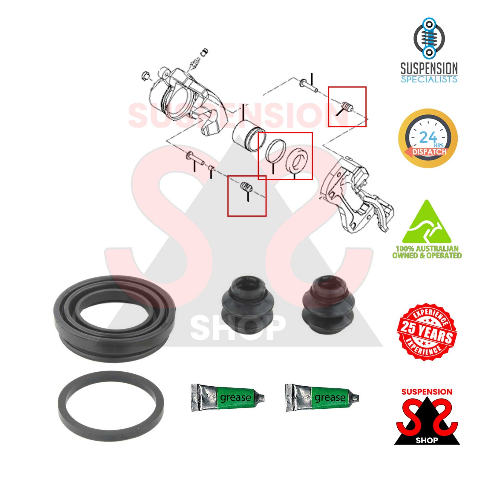 Kit de juntas de reparación de eje trasero, juego de pinza de freno KIA Sportage 2.0 CRDi 4x4-