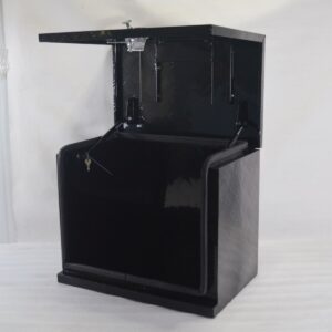 24" x 19" x 15" Black Aluminium Toolbox Caravan Ute Generator Fridge Tool Box