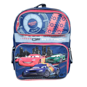 Mochila de Carga Grande Disney Pixar Cars Azul Marino 16", Bolsa de Viaje-