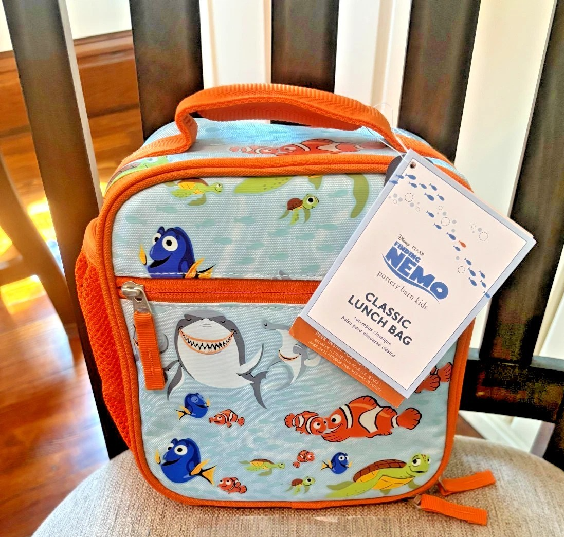 Pottery Barn Bolso Escolar Almuerzo + Utensilio Vacaciones Disney Viaje Regalo Nemo Playa CONJUNTO- - Image 3