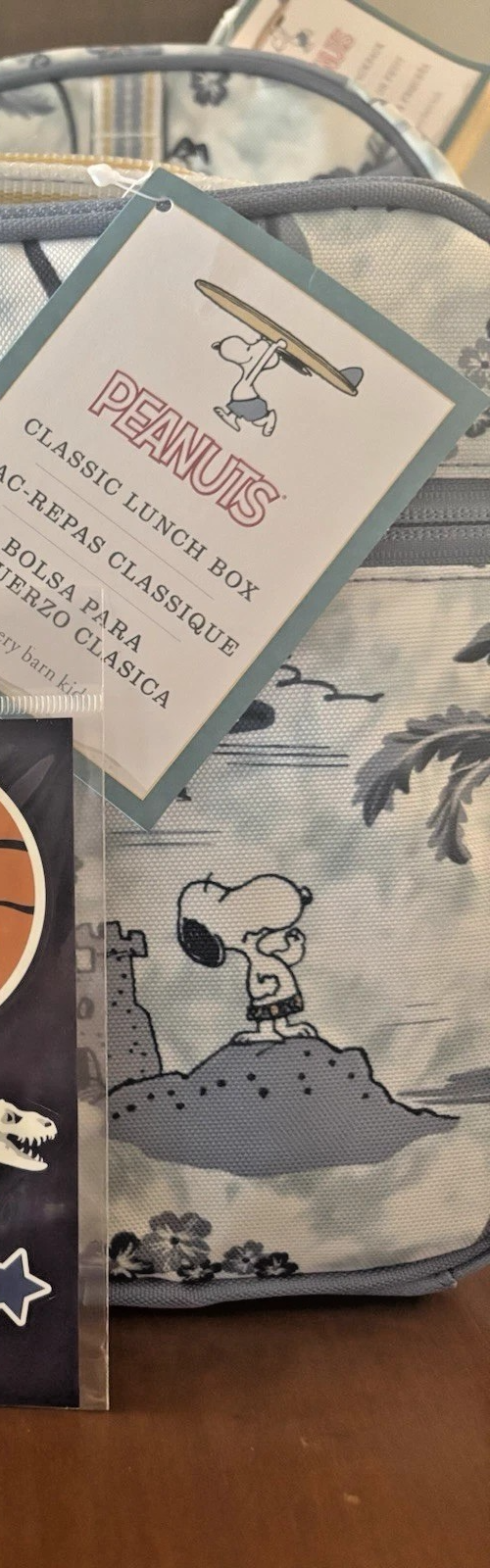 Caja de almuerzo escolar Pottery Barn para niños vacaciones Disney viaje SNOOPY SPORT regalo nueva- - Image 4