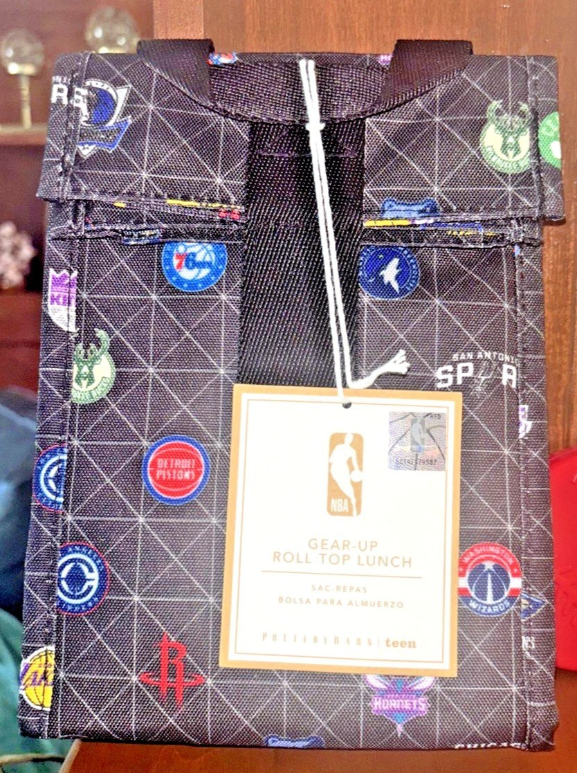 Bolsa de almuerzo escolar Pottery Barn vacaciones Disney viaje NBA BALONCESTO regalo de viaje-