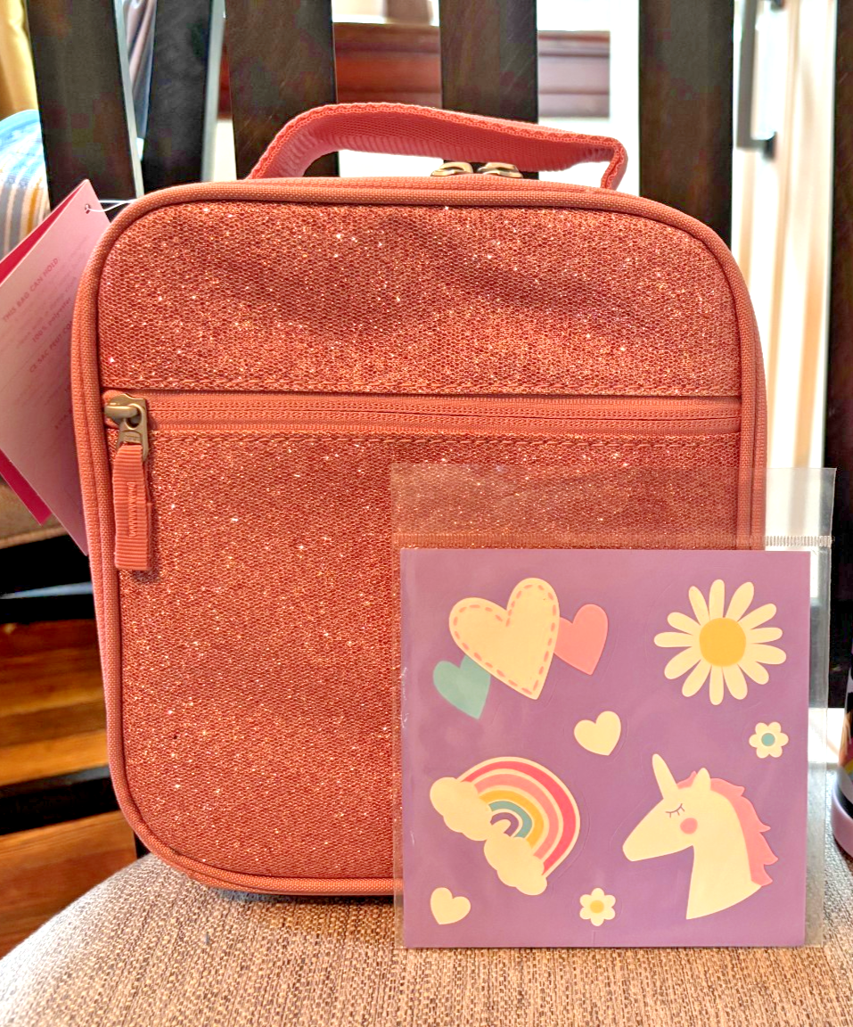 Juego de regalo Pottery Barn para niños lonchera escolar vacaciones Disney viaje GLITTER FROZEN-