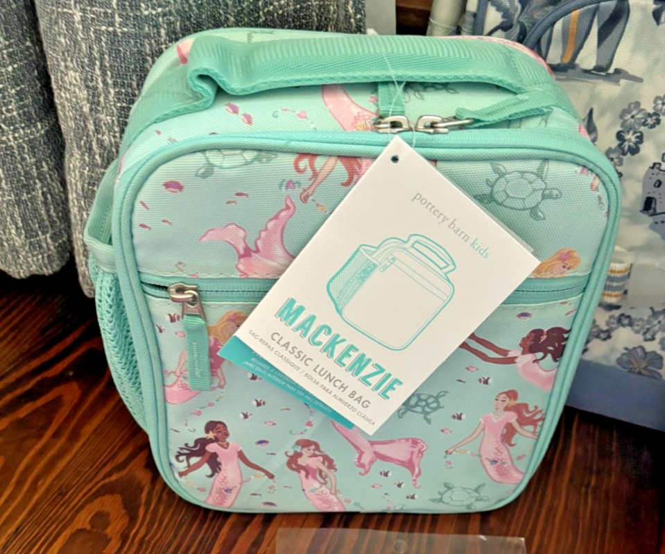 Juego de bolsa de regalo Pottery Barn caja de almuerzo escolar utensilios vacaciones Disney viaje Snoopy-