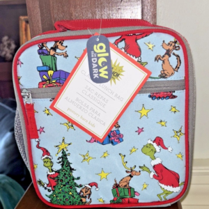 Caja de almuerzo escolar Pottery Barn para niños vacaciones Disney viaje GRINCH MAX BALL regalo nueva-
