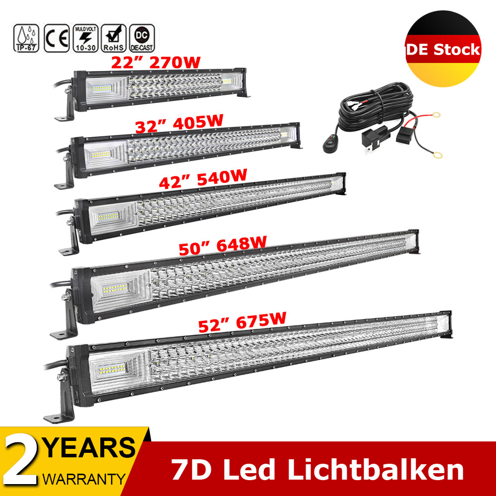 22-52 Pulgadas 675W LED Barra de Luz Light Bar Luz Offroad para 4WD TRUCK Car ATV-