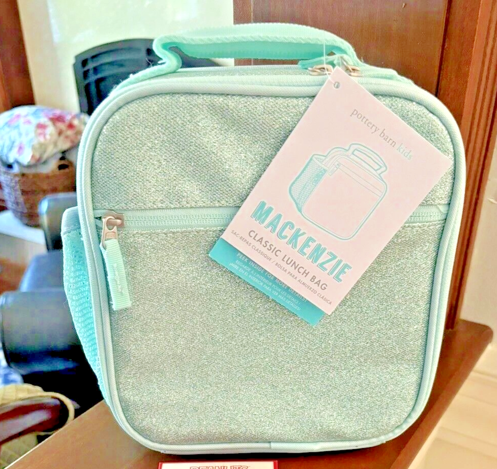 Caja de almuerzo escolar Pottery Barn para niños vacaciones Disney viaje BRILLO CONGELADO regalo nueva-