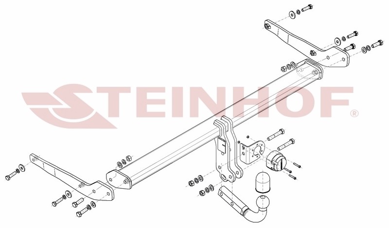 Barra de remolque para Skoda Kodiaq 2x2 y 4x4 compatible con barra de remolque cuello de cisne 2016 a 2024- - Image 2
