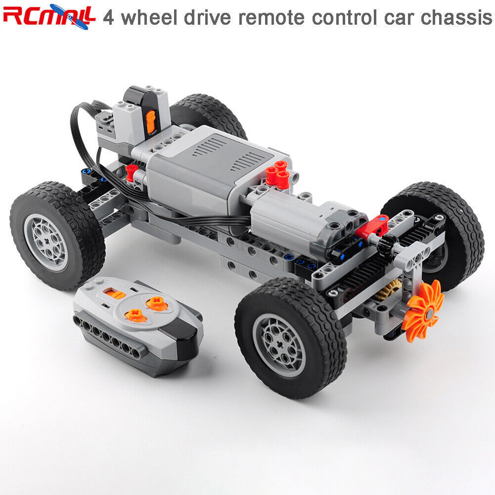 Chasis de coche con control remoto 4x4 MOC bloques de construcción piezas con funciones eléctricas-