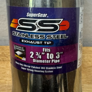 Punta de escape SuperGear SS - Acero inoxidable - Borde redondo laminado 2 3/4-3 x 7 - Nuevo-