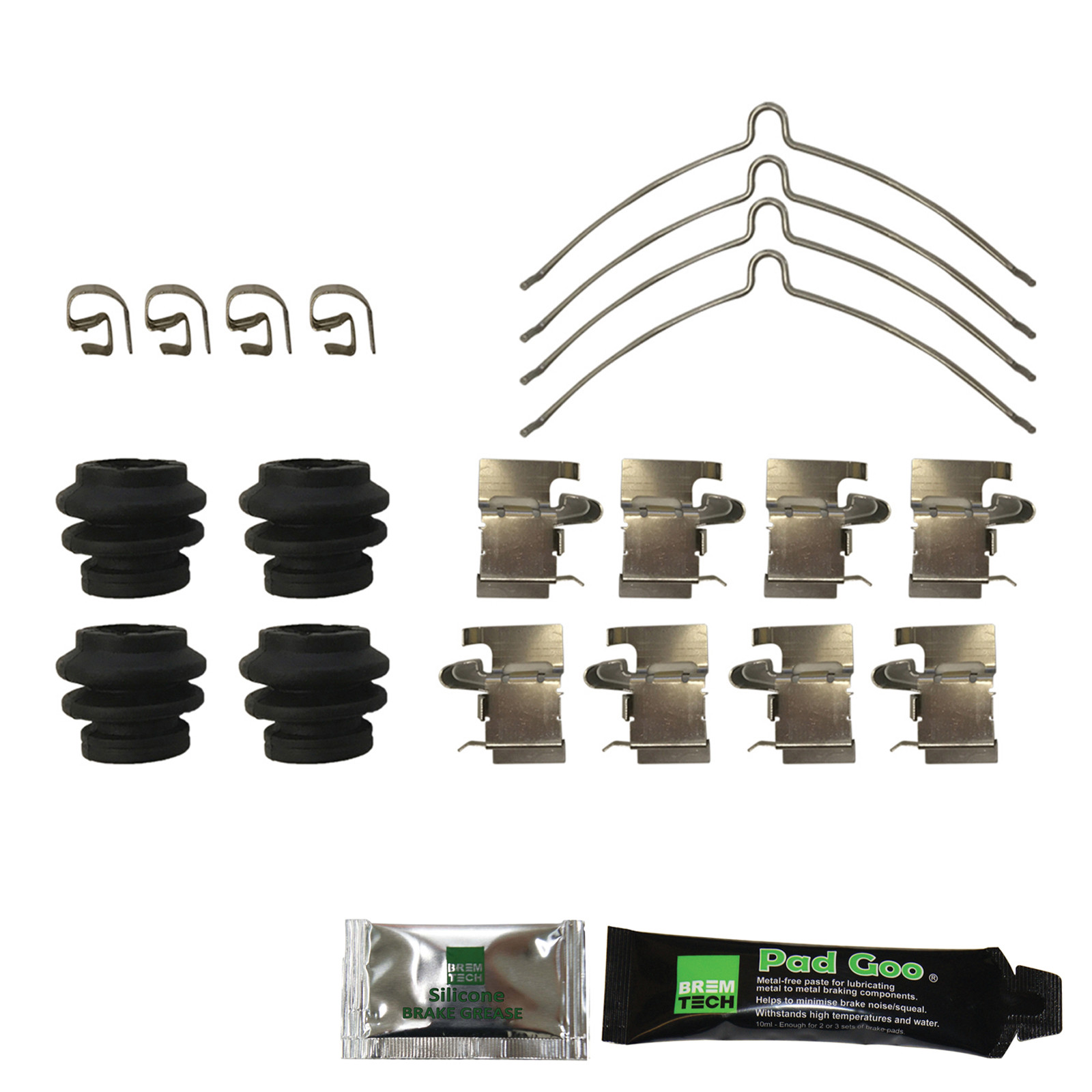 KIT DE MONTAJE DE PASTILLAS DE FRENO DELANTERAS CUÑAS AJUSTE: JEEP CHEROKEE KL 2014- 4X4 ADVIC BPF0001B-