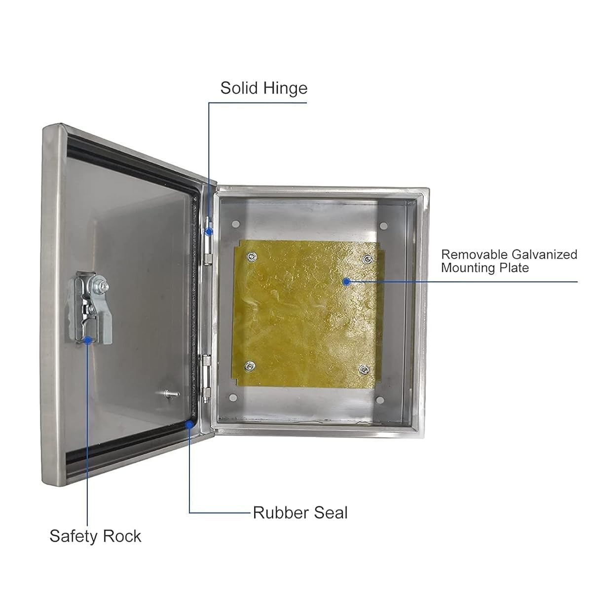 GERSIK Stainless Steel Waterproof Electrical Box IP65 NEMA 19.68x23.6 - Image 2