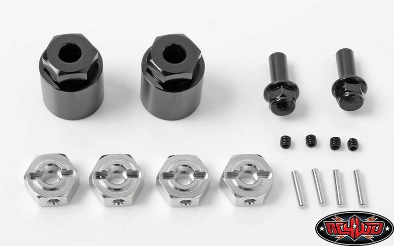 Adaptadores de rueda trasera para funcionar ruedas hexagonales estándar de 12 mm 1/10 axial Yeti RC4WD Z-S1604-