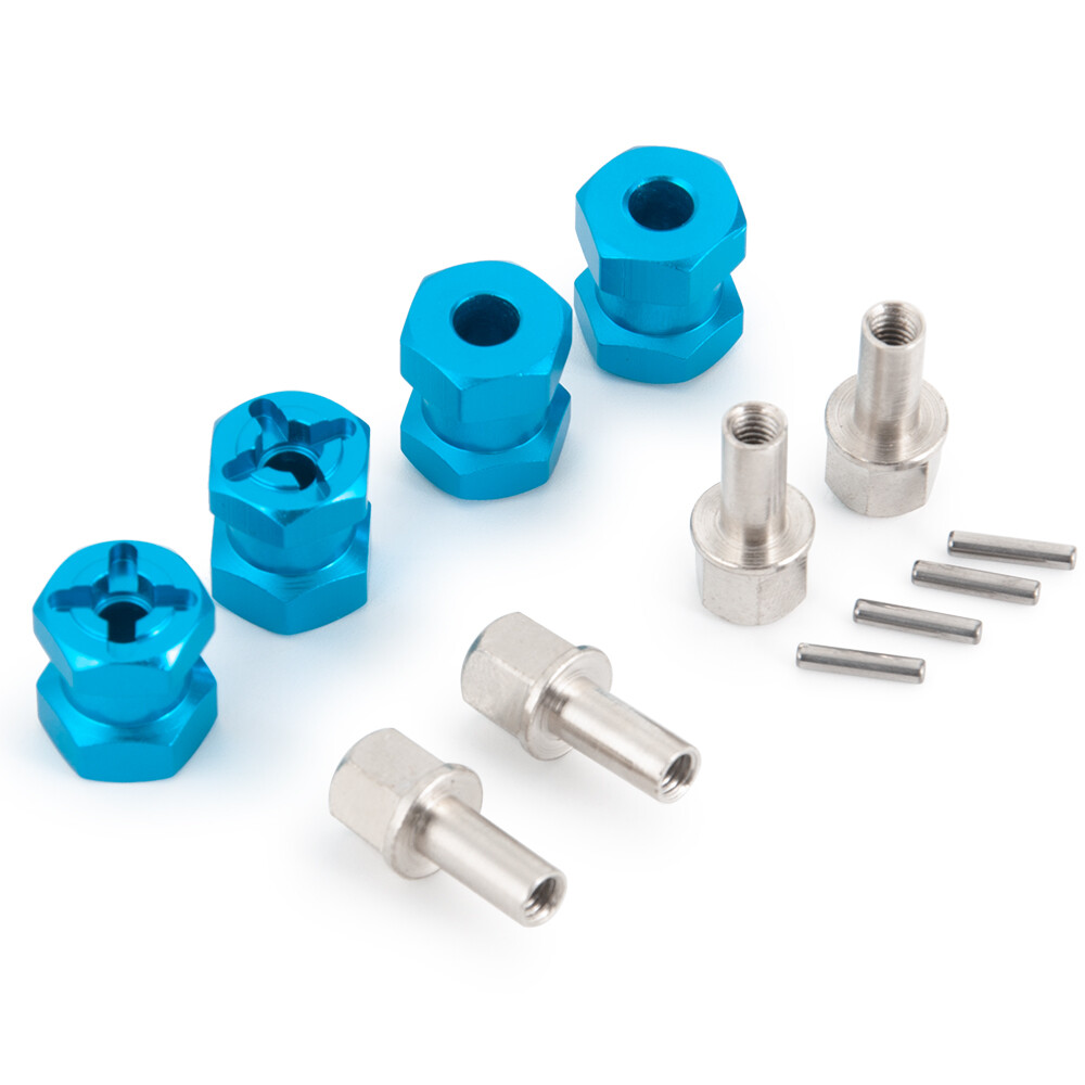 4PCS 12MM Wheel Hex Hub Extension Adaptor 15mm Offset For SCX10 WRAITH 4WD Blue - Image 4