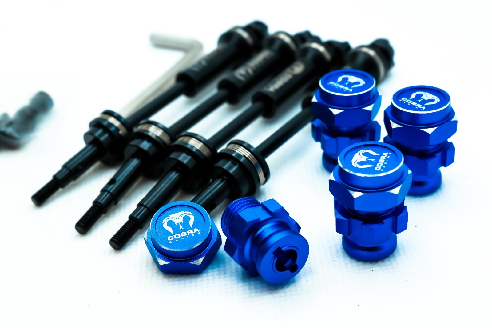 CR - EHD (6mm) Eje de transmisión CVD con adaptador de 17mm para Traxxas 1/10 4x4 - Azul- - Image 5