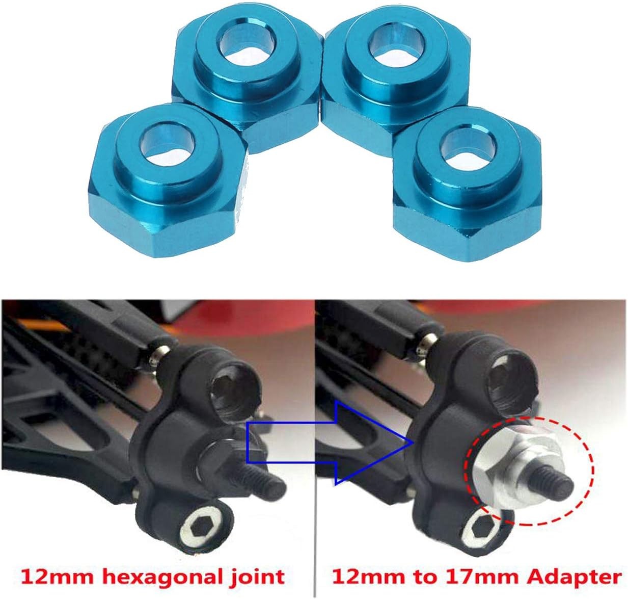 ShareGoo Metal 12mm to 17mm Wheel Hex Adapter Adaptor Converter Compatible... - Image 5