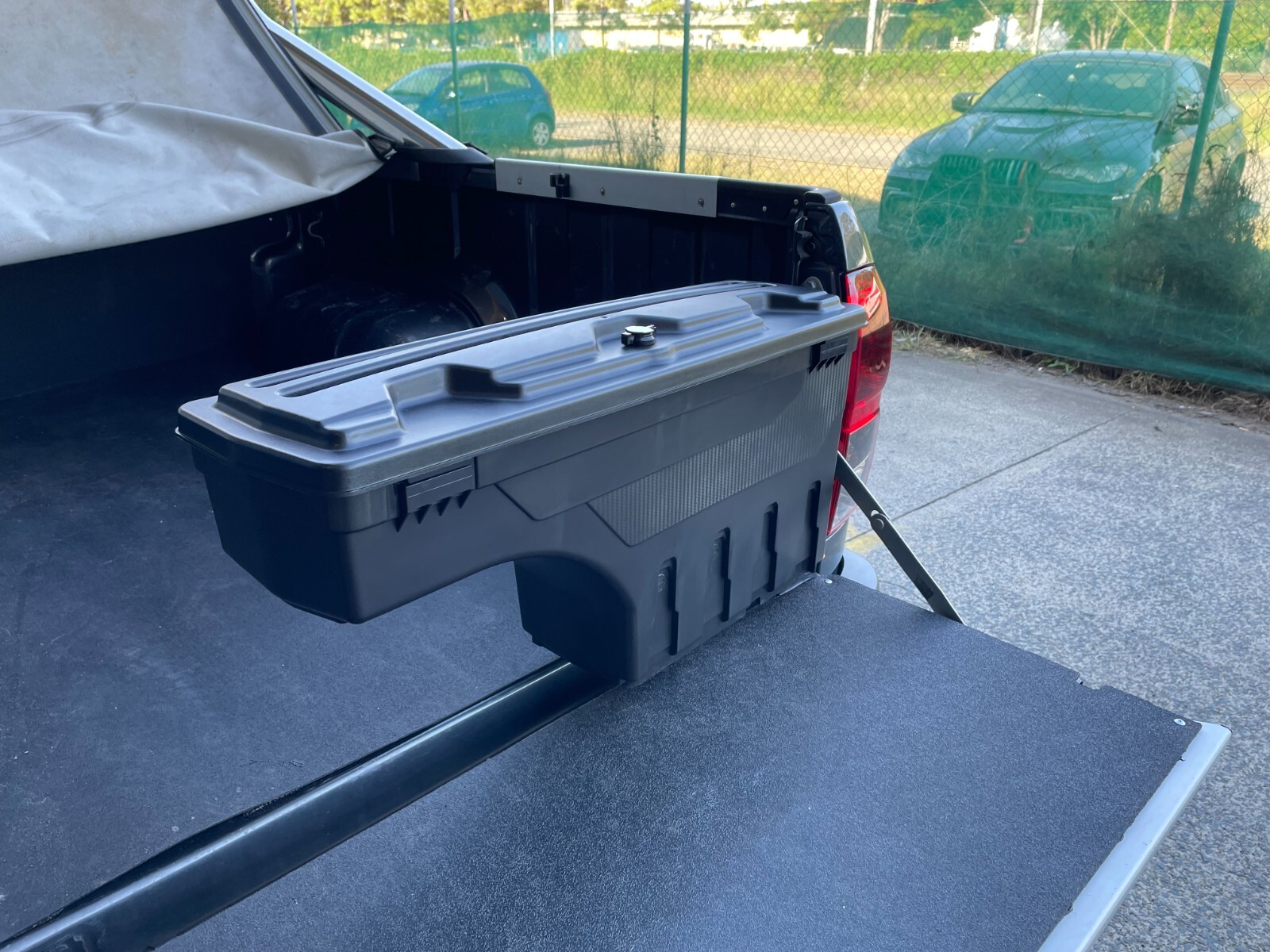 Ute Tub Swing Box Storage fit Toyota Hilux 2015+ N80 Tool Lockable Driver Side - Image 2