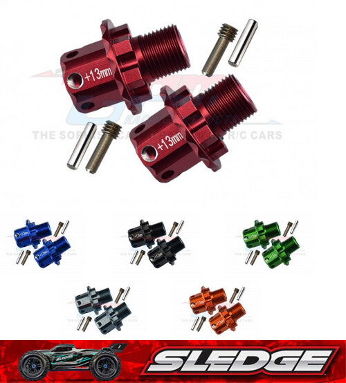 ADAPTADORES HEXAGONALES DE LLANTAS DE ALEACIÓN GPM - 13mm 8654 1/8 PARA TRAXXAS RC 4x4 SLEDGE MONSTER-