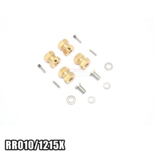4 adaptadores hexagonales de rueda de latón de 15 mm para Axial WRAITH 4x4 Rock Racer, RR10, SMT10-