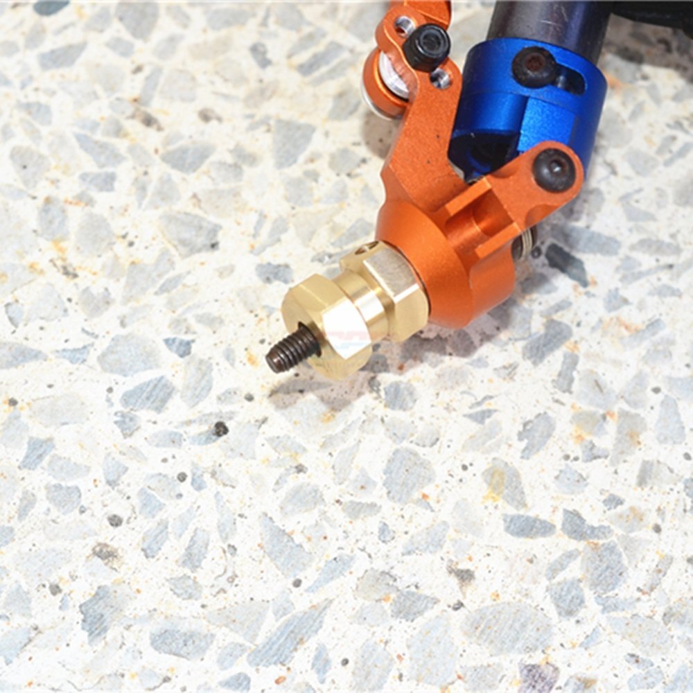 4 adaptadores hexagonales de rueda de latón de 15 mm para Axial WRAITH 4x4 Rock Racer, RR10, SMT10- - Image 2