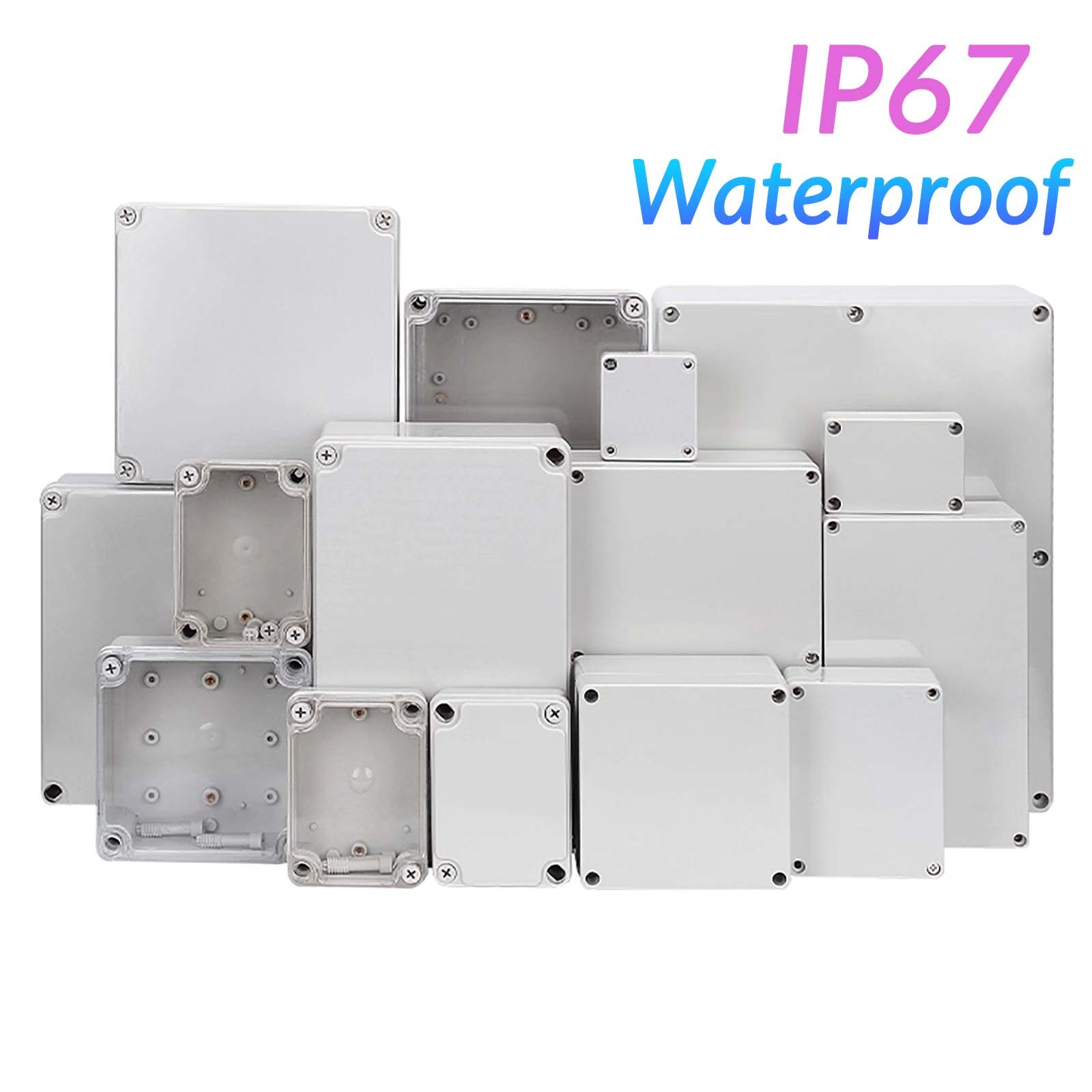IP67 Waterproof Plastic Project Enclosure DIY Electrical Junction Box Dustproof