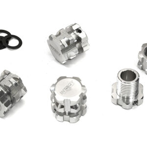 Adaptadores de rueda hexagonal de 17 mm mecanizados Billet para trineo Traxxas 1/8 4x4 8654-