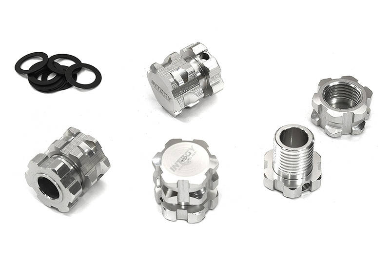 Adaptadores de rueda hexagonal de 17 mm mecanizados Billet para trineo Traxxas 1/8 4x4 8654-