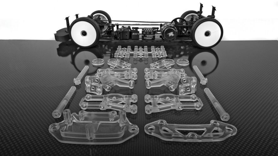Team Associated TC7.2CC Clear Kit RC10 1/10 4x4 RC Car Racing Touring Collector- - Image 2