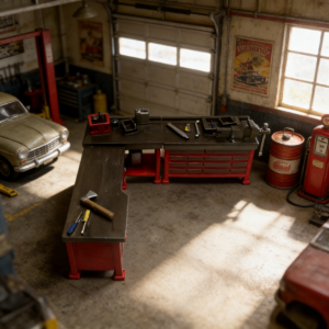 1/64 Diorama Automotive Repair Workbench Scene Props for Car Model Display