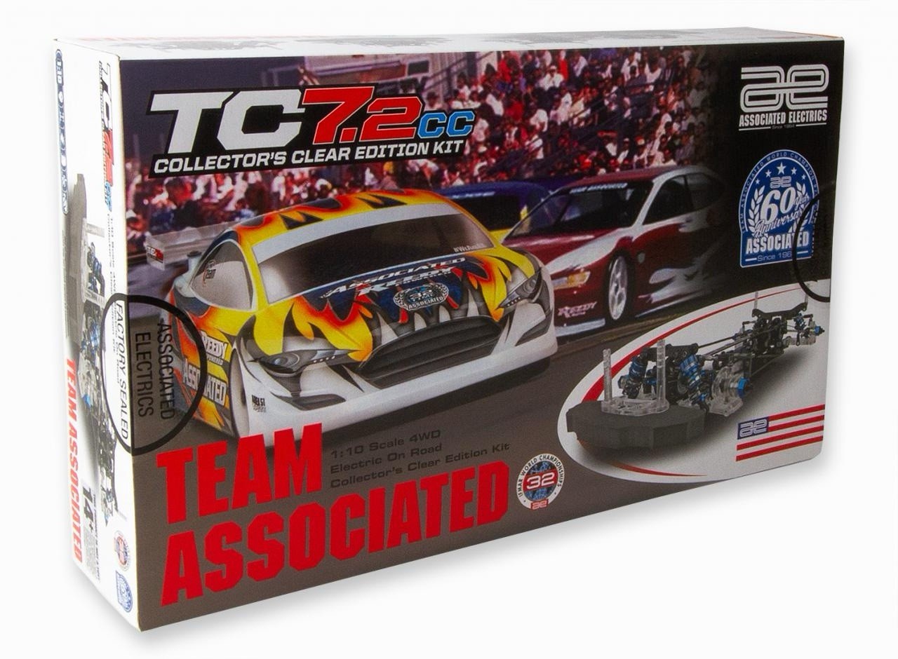 Associated 30140 1/10 TC7.2CC 4x4 Eléctrico On Road Coleccionistas Edición Transparente Kit- - Image 2