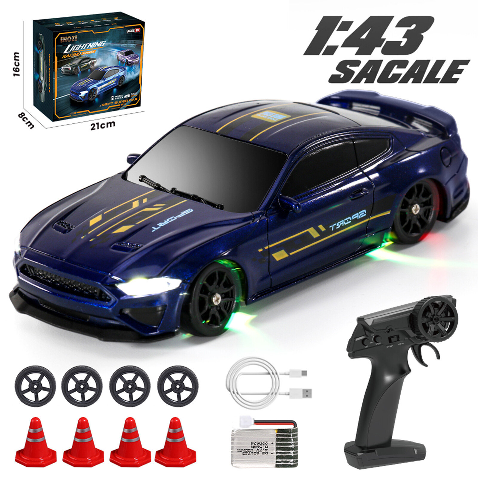 Coche de deriva RC Real Mini Racing 1/43 4x4 coche de control remoto-